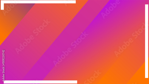 Dull colors orange and pink gradient strips with white line background