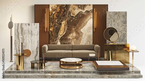material mood board for interior