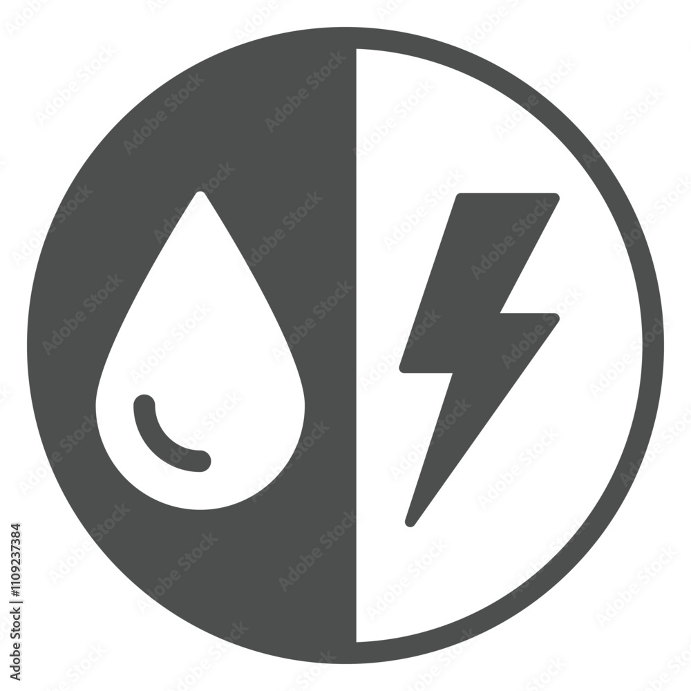 Gasoline with electricity solid icon, Energy bubble concept. Vector graphics. Drop and lightning sign on white background, glyph style icon for mobile or web design. Gasoline with electricity solid icon, Energy bubble concept. Vector graphics. Drop and lightning sign on white background, glyph style icon for mobile or web design.