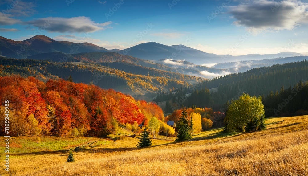 Obraz premium autumn carpathians ukraine