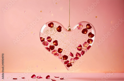 Stunning Heart-Shaped Decor with Rose Petals for Romantic Settings