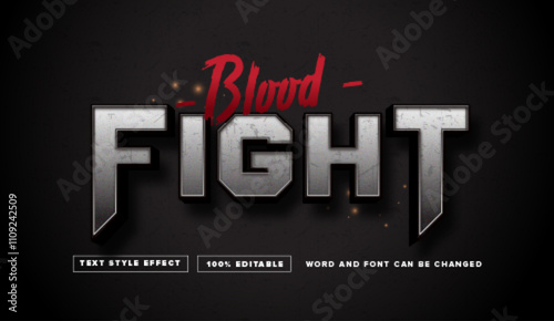 Blood Fight Text style effect editable