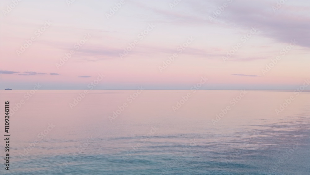Obraz premium Dawn's Embrace: A Serene Mediterranean Horizon