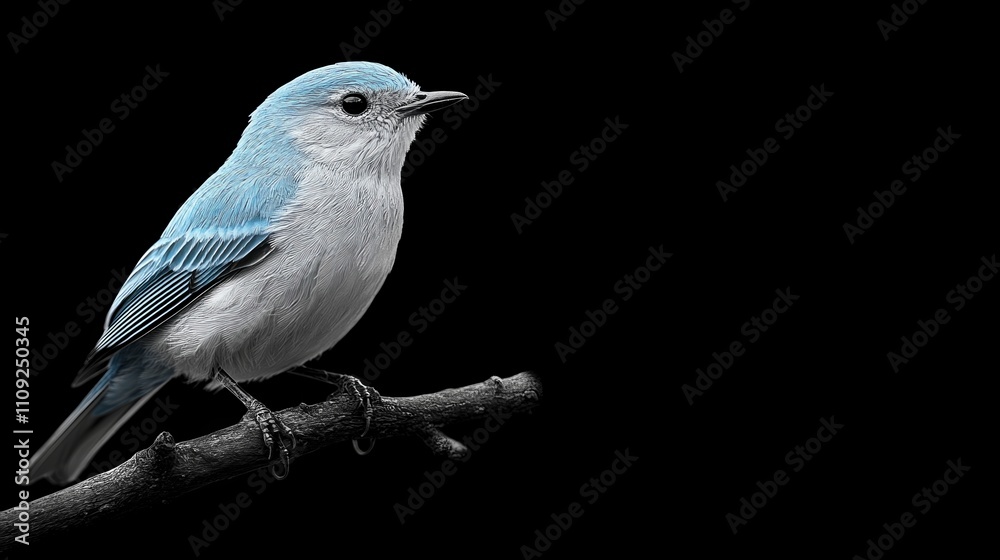 Elegant Blue Bird on Branch Minimalist Wildlife Art Nature Photography Elegant Blue Bird on Branch Minimalist Wildlife Art Nature Photography
