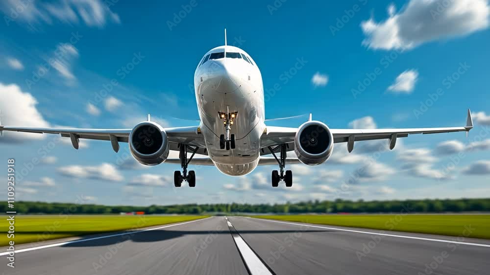 Impressive Propeller Movement on Aircraft Takeoff Impressive Propeller Movement on Aircraft Takeoff