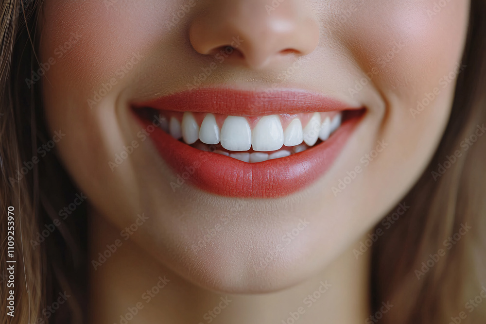 A woman with a white smile. Her teeth are white and she has a pink lip. She is smiling A woman with a white smile. Her teeth are white and she has a pink lip. She is smiling
