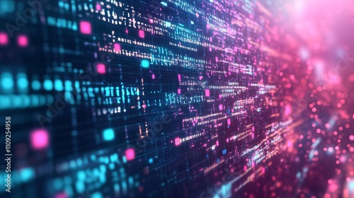 Wallpaper Mural Digital Technology Background Featuring Futuristic Geometric Shapes Torontodigital.ca