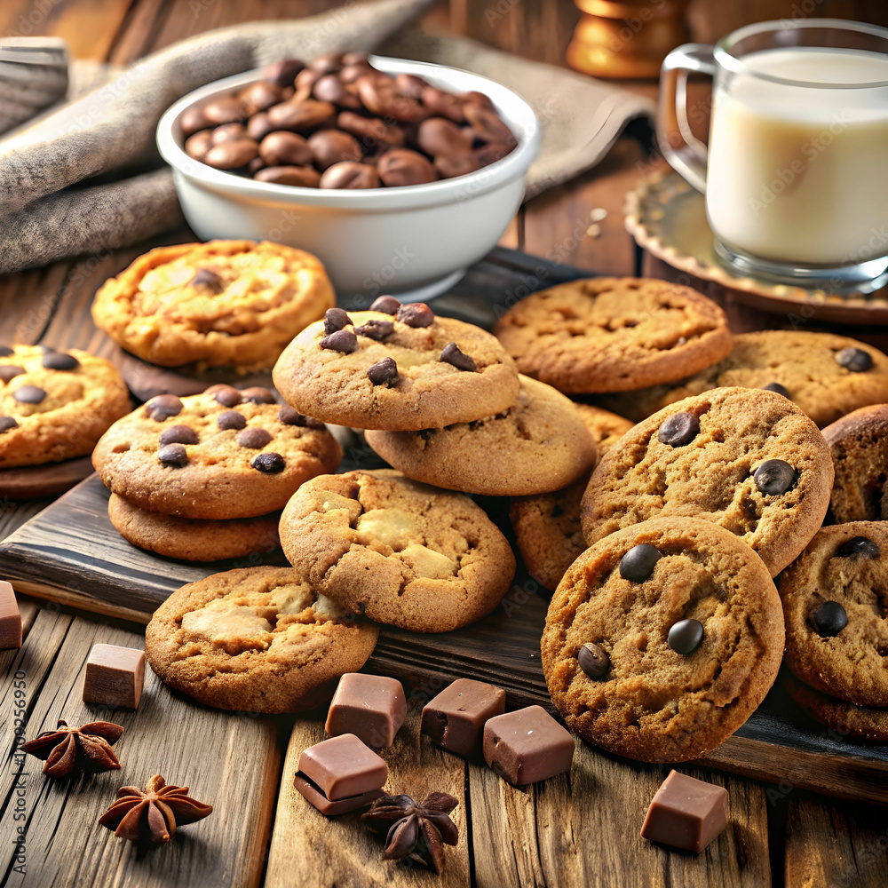 delicious cookies on table delicious cookies on table