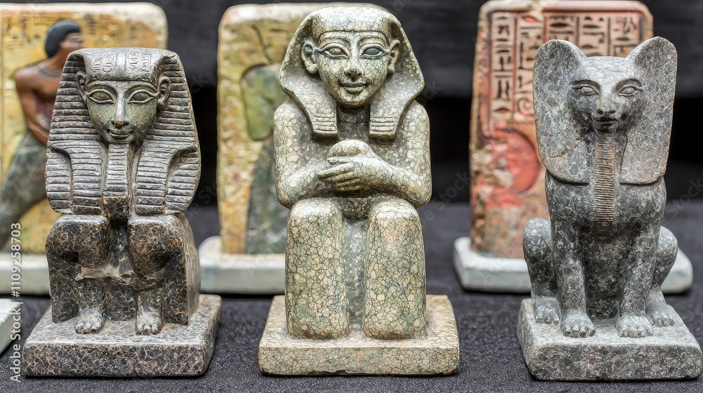 Obraz premium Collectible artifacts revealing ancient relics and elaborate designs that capture the enigmas of our past.