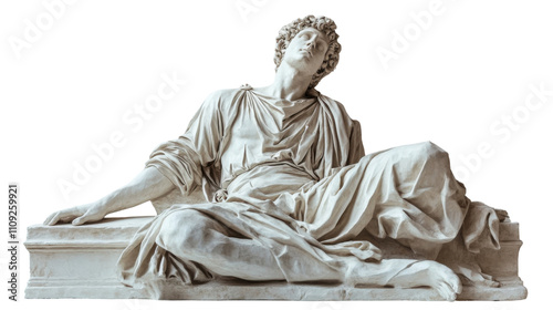statue of jesus isolated on white background