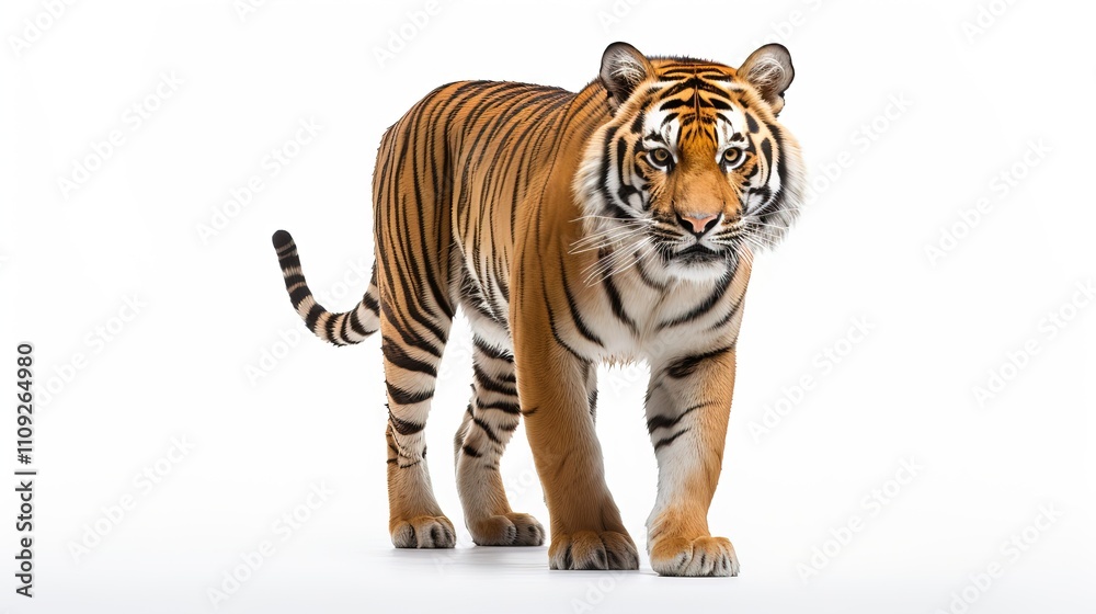 Obraz premium Isolated Tiger on Clear Transparent Background 