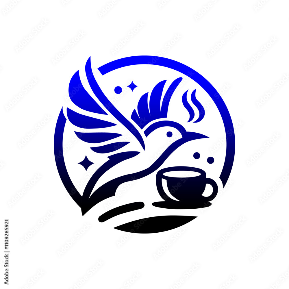 a blue and white logo with a bird and a blue circle with a bird on it. a blue and white logo with a bird and a blue circle with a bird on it.