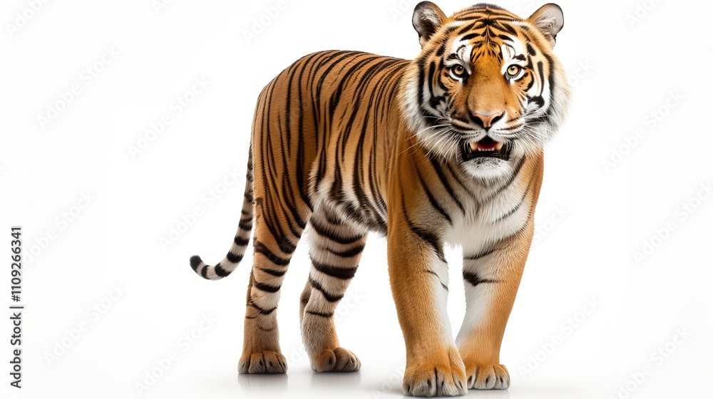 Obraz premium Isolated Tiger on Clear Transparent Background 