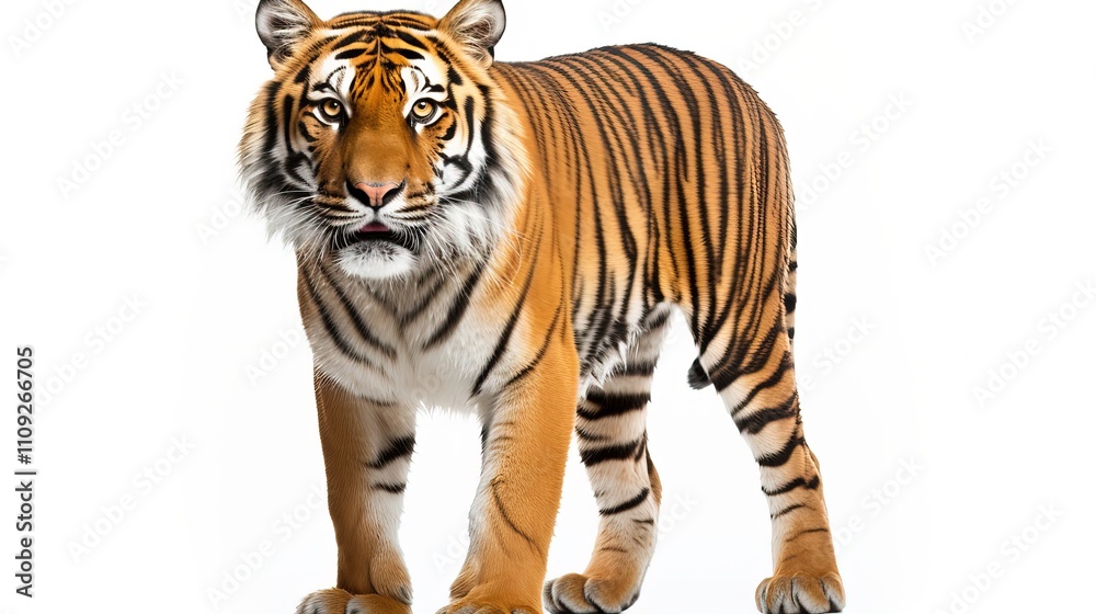 Obraz premium Isolated Tiger on Clear Transparent Background 