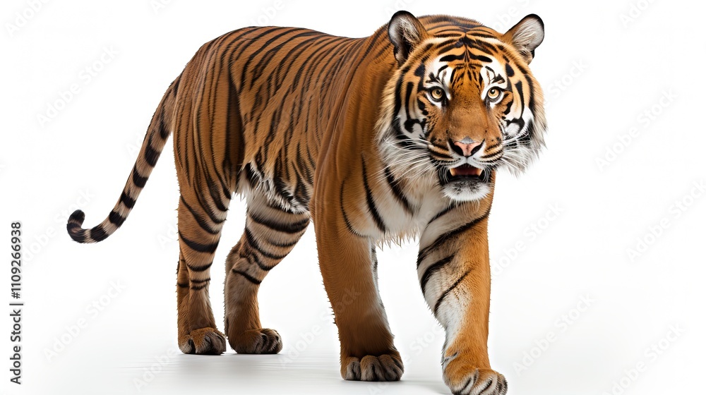 Obraz premium Isolated Tiger on Clear Transparent Background 