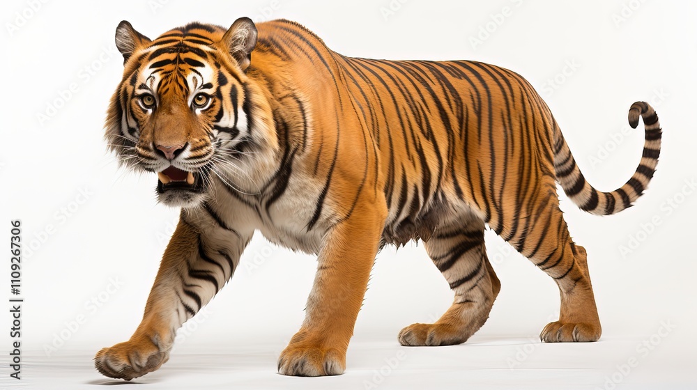 Obraz premium Isolated Tiger on Clear Transparent Background 