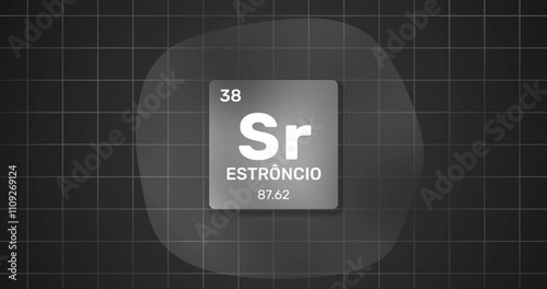 chemical element Periodic Table Estrôncio Strontium background in portuguese	
 photo