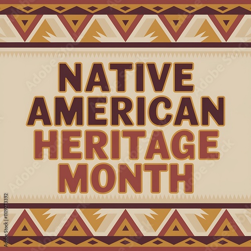 Native American Heritage Month Design Featuring Geometric Patterns
