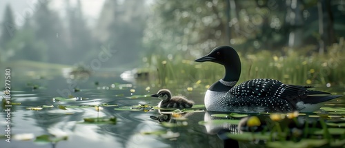 Serene Loon Lake: A Parent's Love Reflected in Tranquil Waters