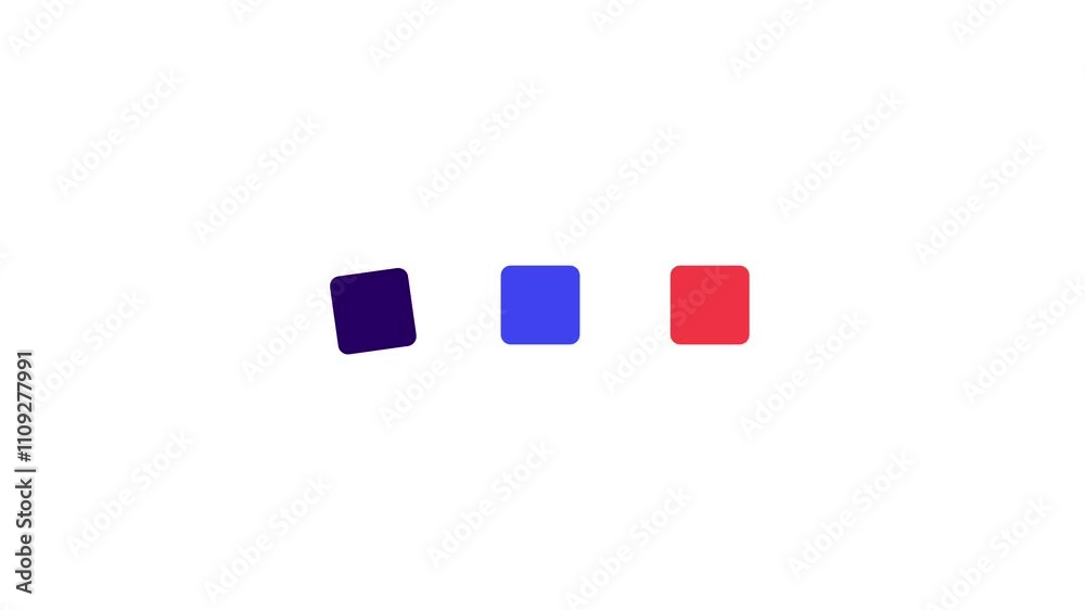 A motion graphics loading animation showcasing continuous rotating square shapes in a seamless loop isolated on a white background A motion graphics loading animation showcasing continuous rotating square shapes in a seamless loop isolated on a white background