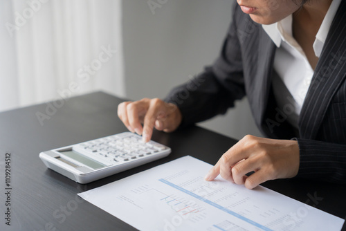 business man Auditor or internal revenue service staff checking annual financial statements company Audit  Accounting tax photo