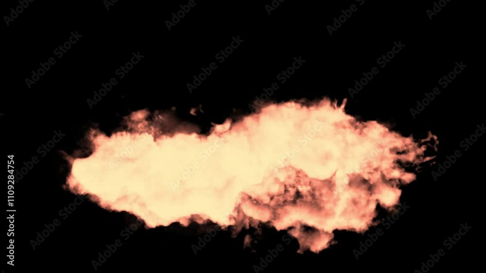 red cloud puff animation overlay