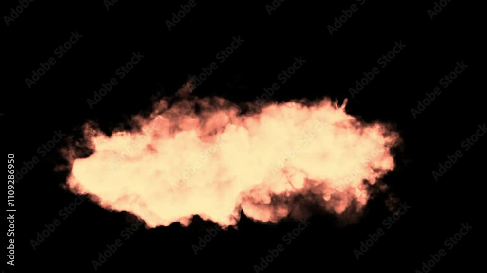 red cloud puff animation overlay