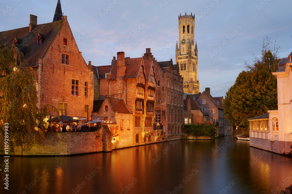 Obraz premium Christmas market in Bruges, Belgium