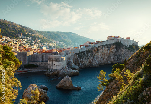 Panorama of Dubrovnik old town, Croatia