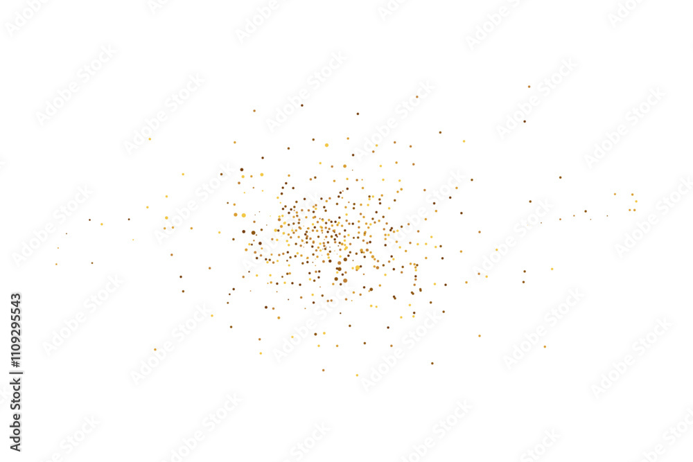 Obraz premium gold glitter dust spray isolated background.