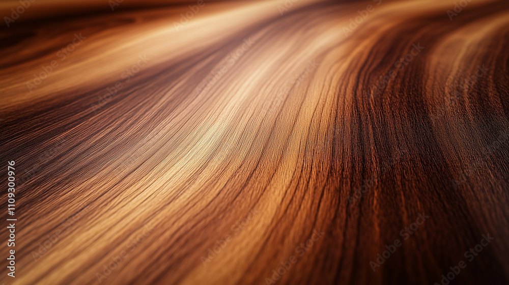 Curved polished wooden surface close-up Curved polished wooden surface close-up