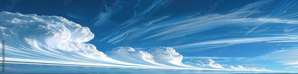 Roll Clouds: Long, Horizontal Clouds Detached from Cumulonimbus Clouds - Imagine a scene where roll clouds form, with long, horizontal clouds detached from cumulonimbus clouds