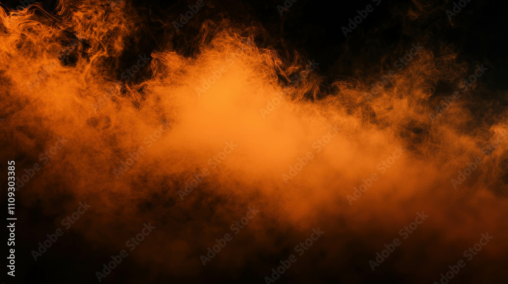 Fototapeta premium Orange and Black Smoke Cloud Texture for Creative Background and Design Use