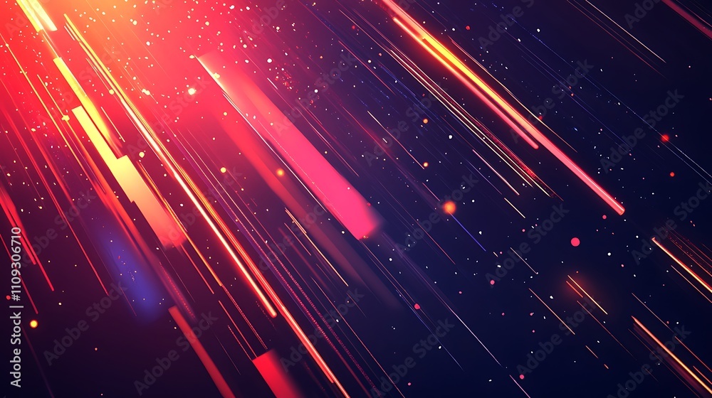 Obraz premium Modern New Year banner with sharp contrasts and dynamic text Happy New Year
