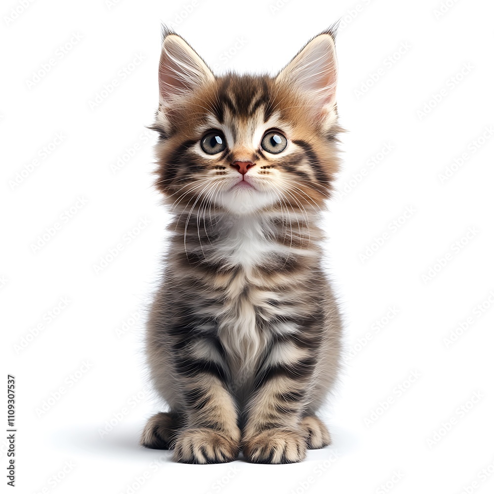 Youthful Cat Cartoon, Cheerful Maine Coon Kitten Isolated on White Background with Playful Expression and Adorable Features, Perfect for Pet Lovers and Creative Projects Youthful Cat Cartoon, Cheerful Maine Coon Kitten Isolated on White Background with Playful Expression and Adorable Features, Perfect for Pet Lovers and Creative Projects