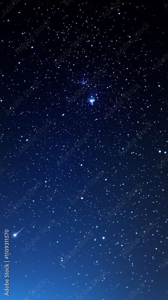 Fototapeta premium Mobile phone wallpaper: dark blue sky with stars