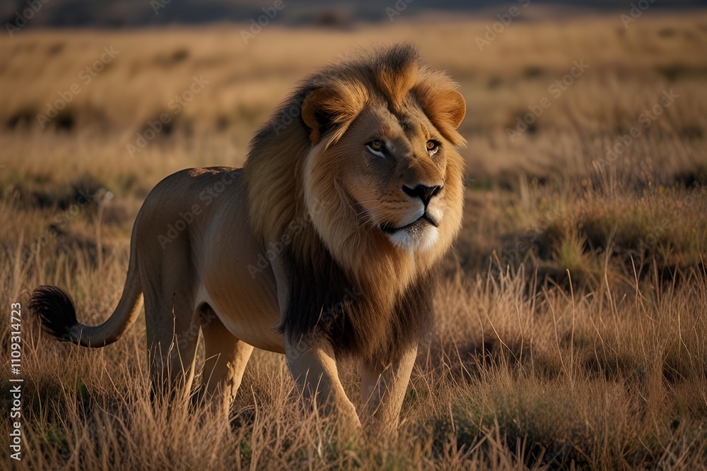 lion in the savannah lion in the savannah