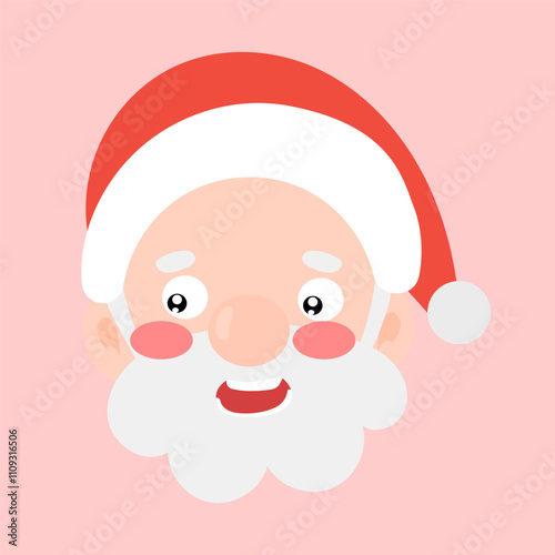 variant face expression santa claus head element stock design. merry christmas element design