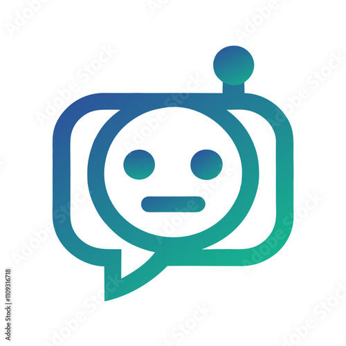 Chatbot logo icon vector 