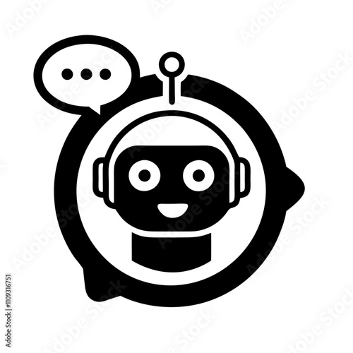 Chatbot logo icon vector 