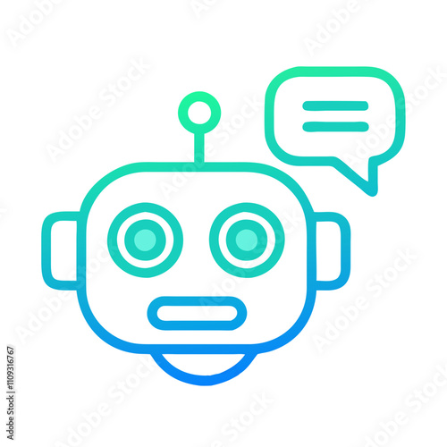 Chatbot logo icon vector 