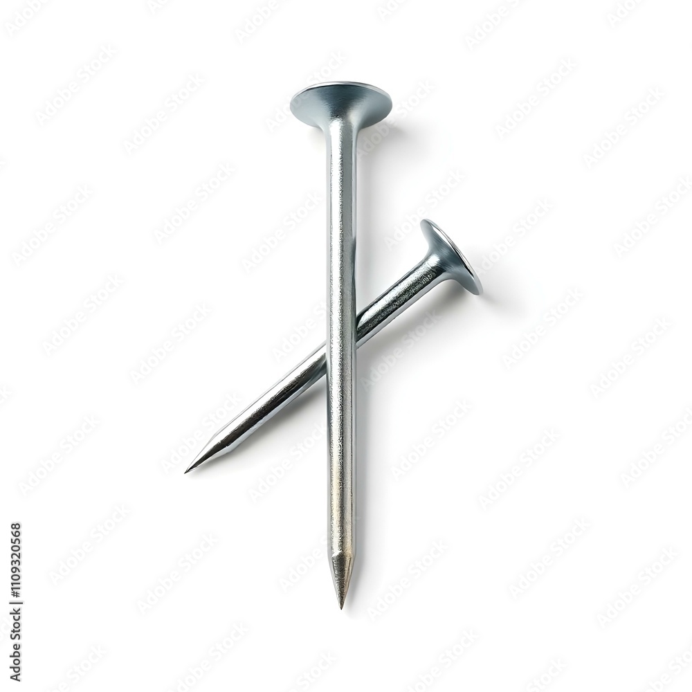 Shiny Metal Nail Resting on White Background: A Simple Yet Essential Tool. Suitable for product photography, tool demonstrations, or hardware catalogs.
Shiny Metal Nail Resting on White Background: A Simple Yet Essential Tool. Suitable for product photography, tool demonstrations, or hardware catalogs.