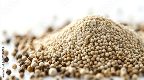 Variety of peppercorns and ground pepper create a flavorful spice blend for cooking