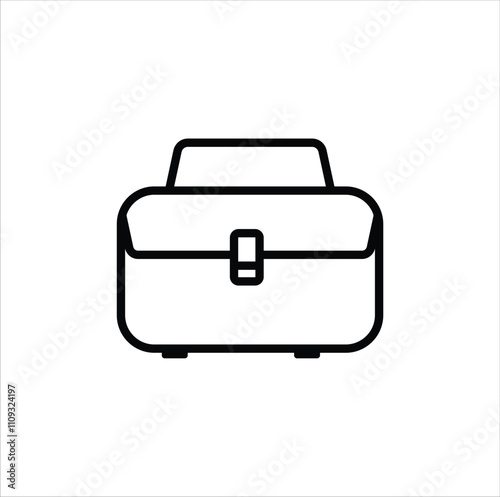 Briefcase icon outline. Vector illustration design. Eps 10.