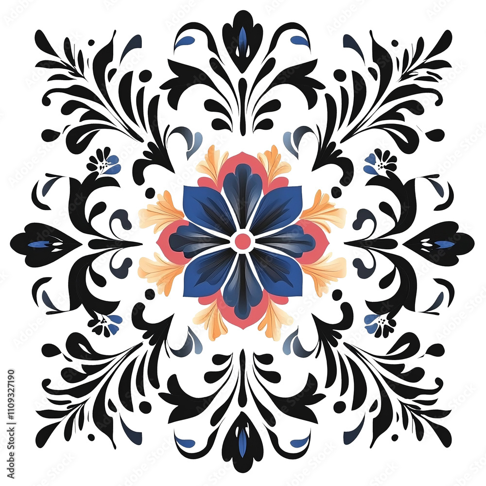 Fototapeta premium Modern Transparent Flower and Leaves for Creative Projects 