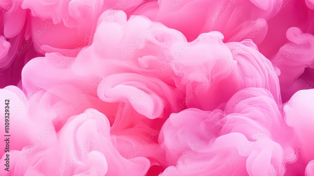 Fototapeta premium Seamless abstract watercolor pattern featuring volumetric pink smoke ideal for design projects web backgrounds and decorative surfaces