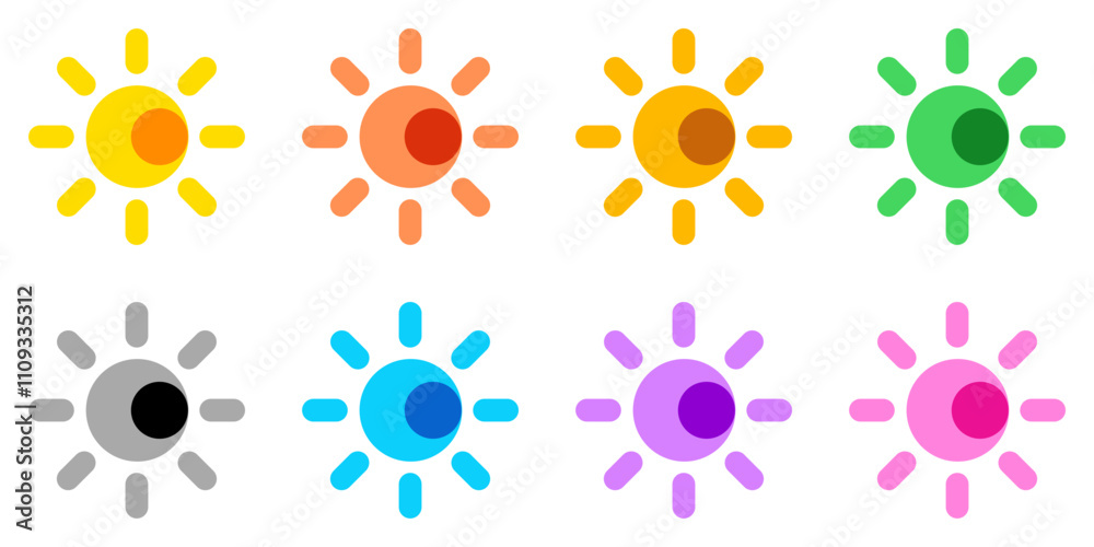Editable vector sun and moon icon. Part of a big icon set family. Perfect for web and app interfaces, presentations, infographics, etc