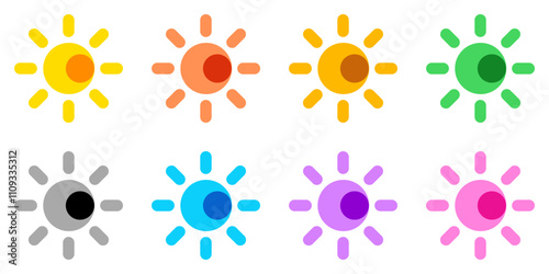 Editable vector sun and moon icon. Part of a big icon set family. Perfect for web and app interfaces, presentations, infographics, etc