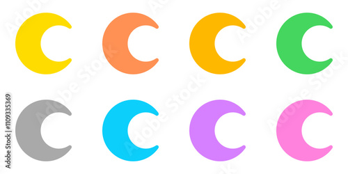 Editable vector crescent moon icon. Part of a big icon set family. Perfect for web and app interfaces, presentations, infographics, etc