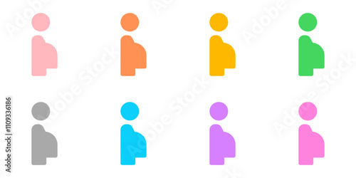 Editable pregnant woman priority seat vector icon. Part of a big icon set family. Perfect for web and app interfaces, presentations, infographics, etc